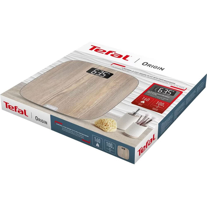 Cantar corporal TEFAL Classic PP1600V0, 160kg, electronic, sticla securizata, maro WALTI