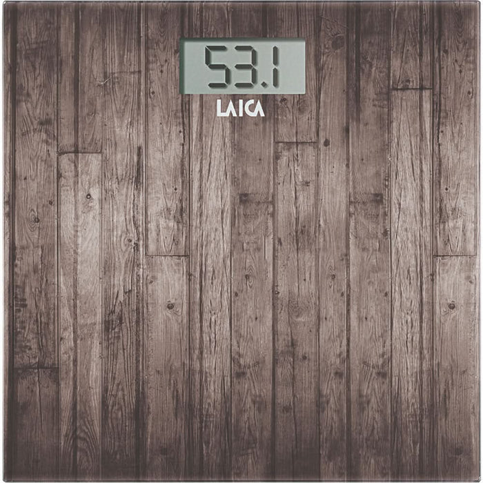 Cantar corporal LAICA PS1065N, 180kg, electronic, sticla securizata, maro WALTI