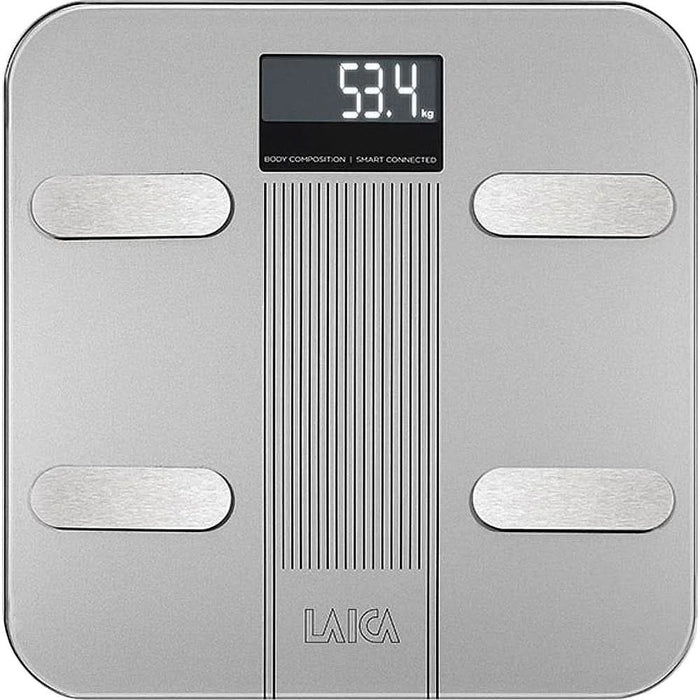 Cantar corporal Smart LAICA Body Composition PS7005, 180 kg, Wi-Fi, sticla securizata, argintiu WALTI