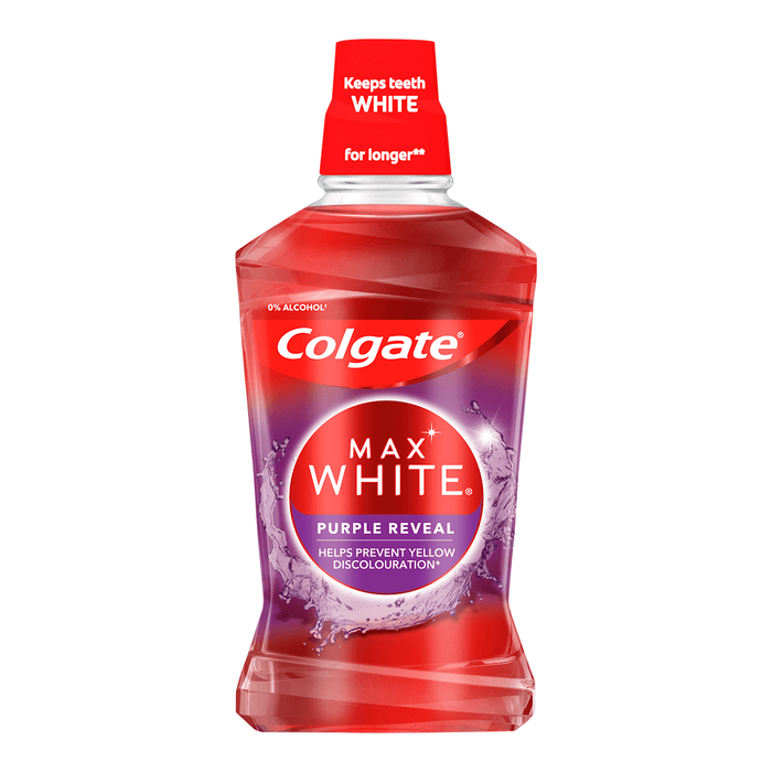 Colgate Apa de gura fara alcool Max White Purple Reveal, 528 g WALTI