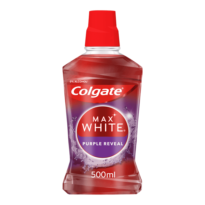 Colgate Apa de gura fara alcool Max White Purple Reveal, 528 g WALTI