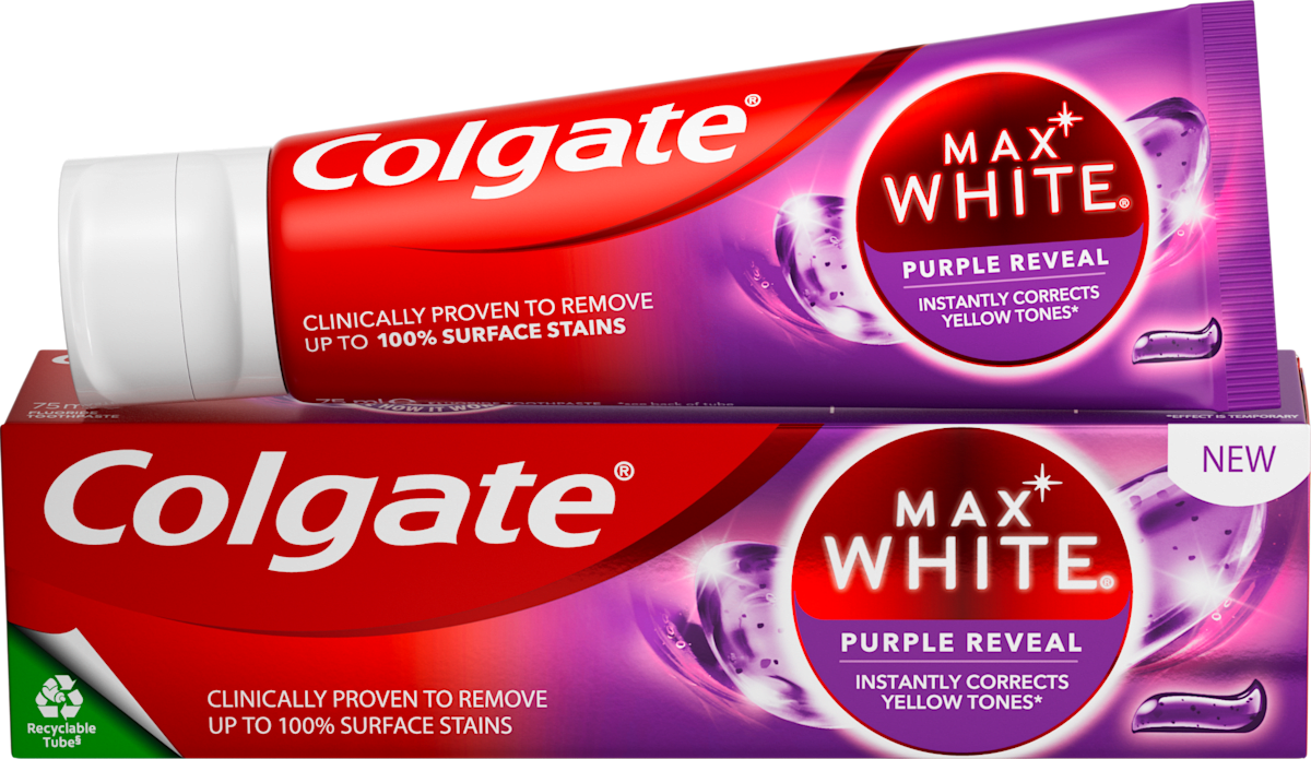 Colgate Pastă de dinți mov Max White, 75 ml WALTI