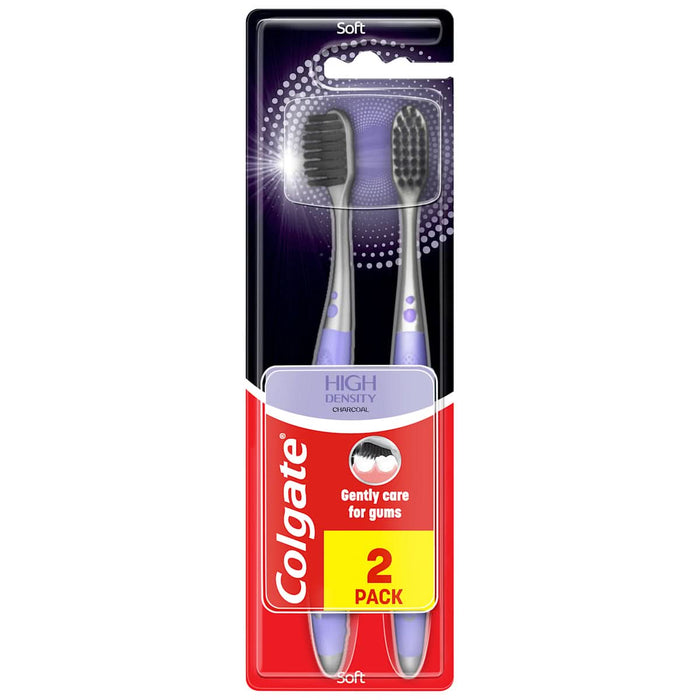 Colgate Perie de dinți High Density Charcoal Soft, 2 buc WALTI