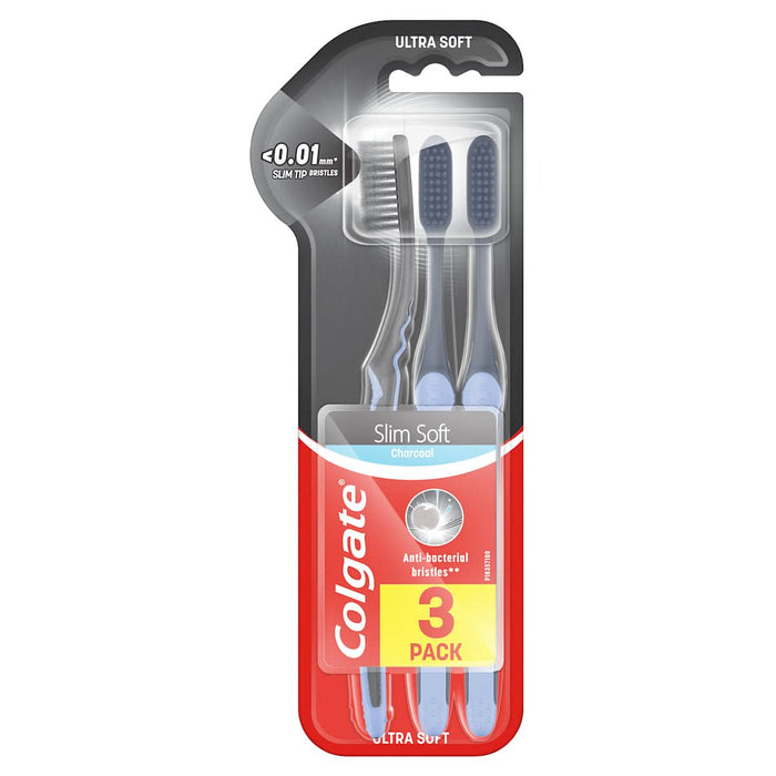 Colgate Perie de dinti  Slim Soft  Charcoal, 3 buc WALTI