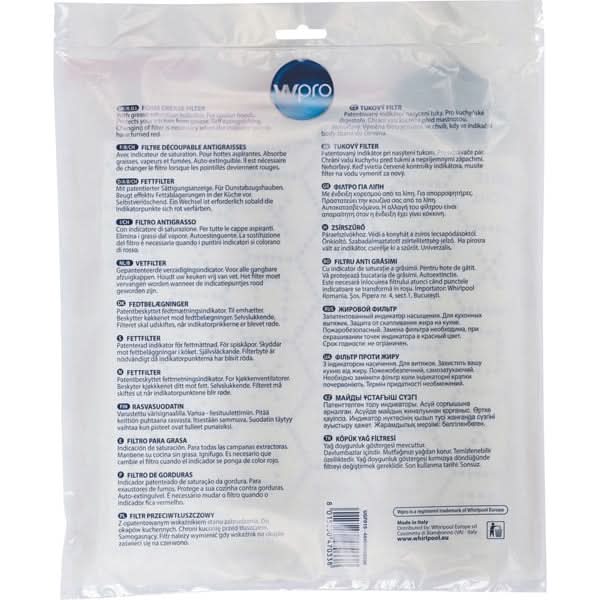 Filtru universal grasime WPRO 08526, 47 x 97 cm WALTI