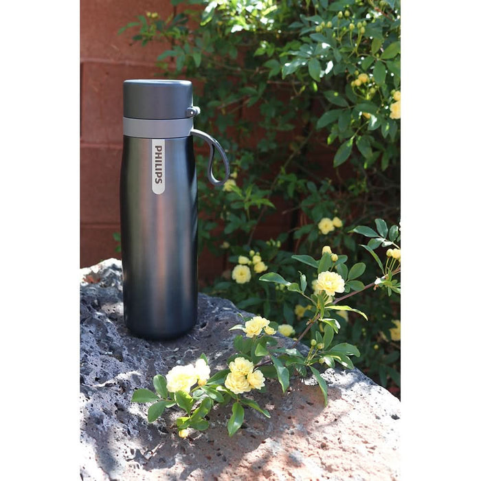 Sticla termica PHILIPS GoZero Daily 218598, 0.55l, gri-negru - WALTI WALTI