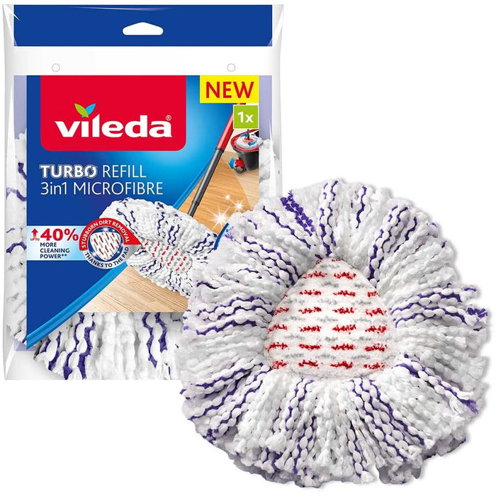 Rezerva mop VILEDA Turbo 3 in 1, microfibra, alb WALTI