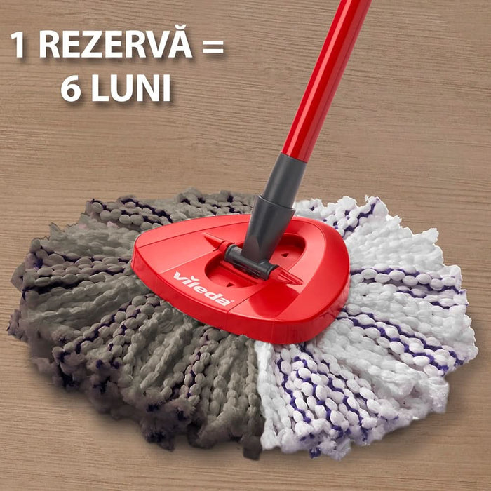 Rezerva mop VILEDA Turbo 3 in 1, microfibra, alb WALTI