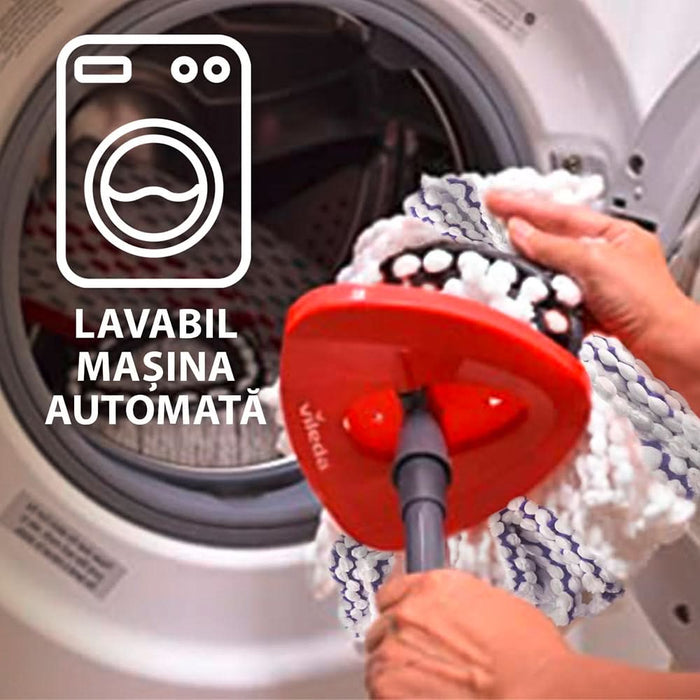 Rezerva mop VILEDA Turbo 3 in 1, microfibra, alb WALTI