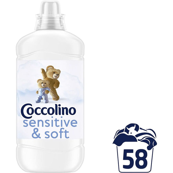 Balsam de rufe COCCOLINO Sensitive & Soft, 1.45 l, 58 spalari WALTI