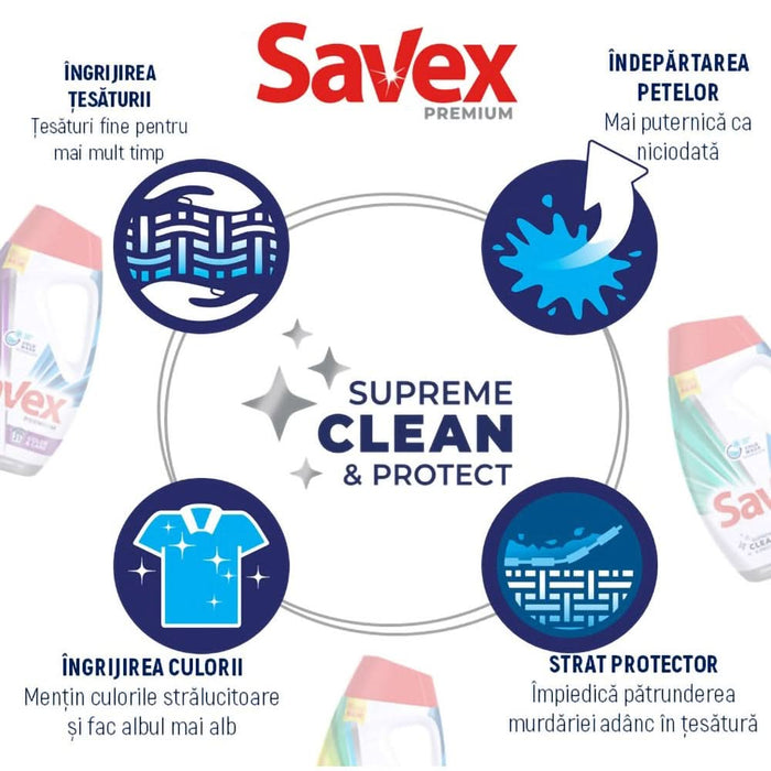 Detergent lichid SAVEX Premium Color, 2.7 l, 60 spalari WALTI