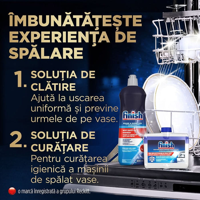 Detergent pentru masina de spalat vase FINISH Ultimate Plus Lemon, 72 capsule WALTI