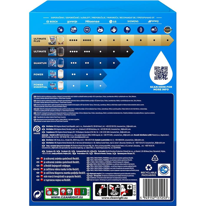 Detergent pentru masina de spalat vase FINISH Power Essential, 86 tablete WALTI