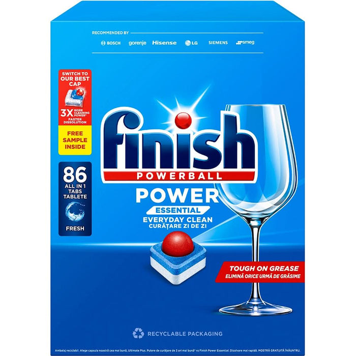 Detergent pentru masina de spalat vase FINISH Power Essential, 86 tablete WALTI