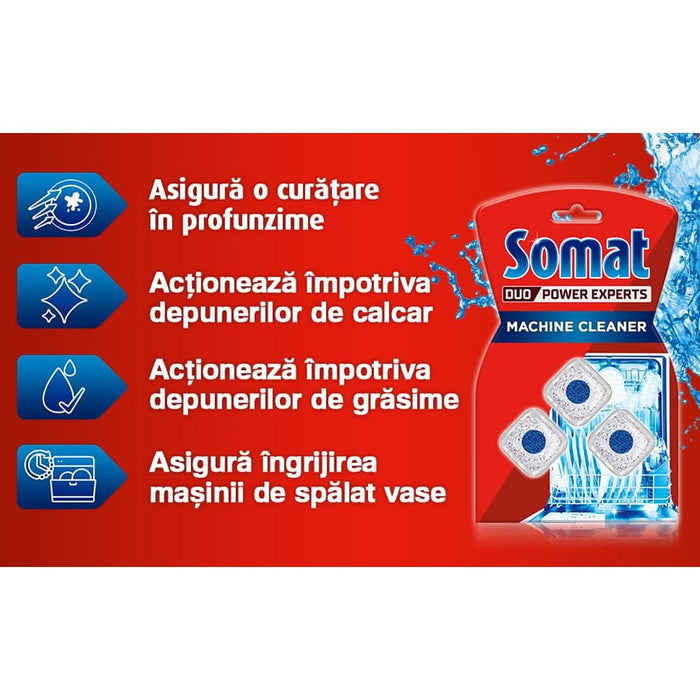 Capsule pentru curatarea masinii de spalat vase SOMAT, 3 tablete WALTI