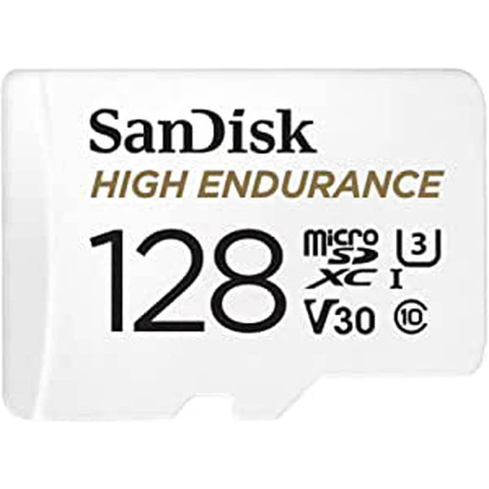 Card de memorie SANDISK High Endurance, microSDXC, 128GB, 100MB/s, clasa 10/U3/V30, UHS-I, adaptor WALTI
