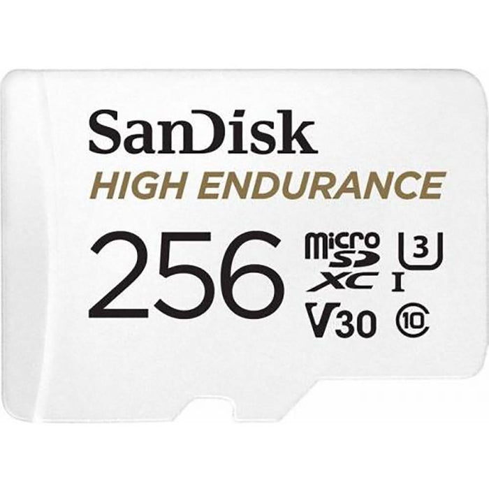 Card de memorie SANDISK High Endurance, microSDXC, 256GB, 100MB/s, clasa 10/U3/V30, UHS-I, adaptor WALTI