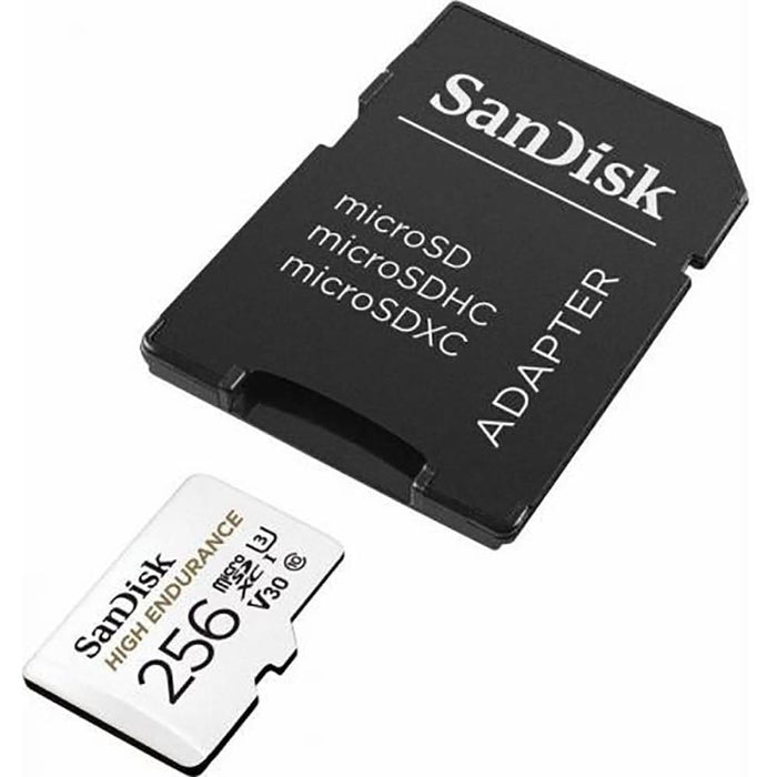 Card de memorie SANDISK High Endurance, microSDXC, 256GB, 100MB/s, clasa 10/U3/V30, UHS-I, adaptor WALTI