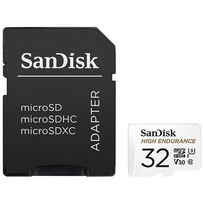 Card de memorie SANDISK Max Endurance, microSDHC, 32GB, 100MB/s, clasa 10/U3/V30, UHS-I, adaptor WALTI