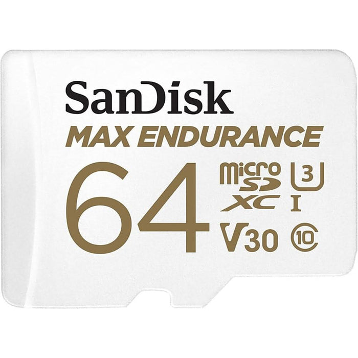 Card de memorie SANDISK Max Endurance, microSDXC, 64GB, 100MB/s, clasa 10/U3/V30, UHS-I, adaptor WALTI