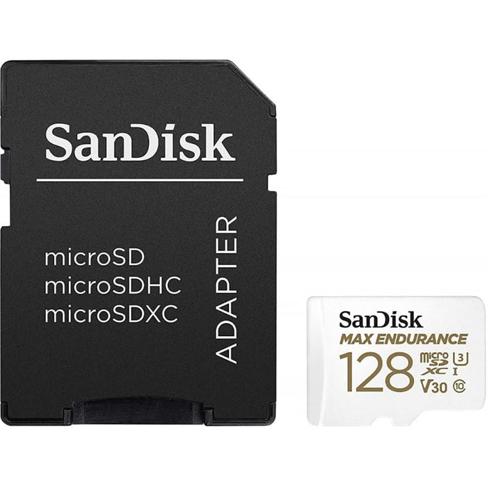 Card de memorie SANDISK Max Endurance, microSDXC, 128GB, 100MB/s, clasa 10/U3/V30, UHS-I, adaptor WALTI