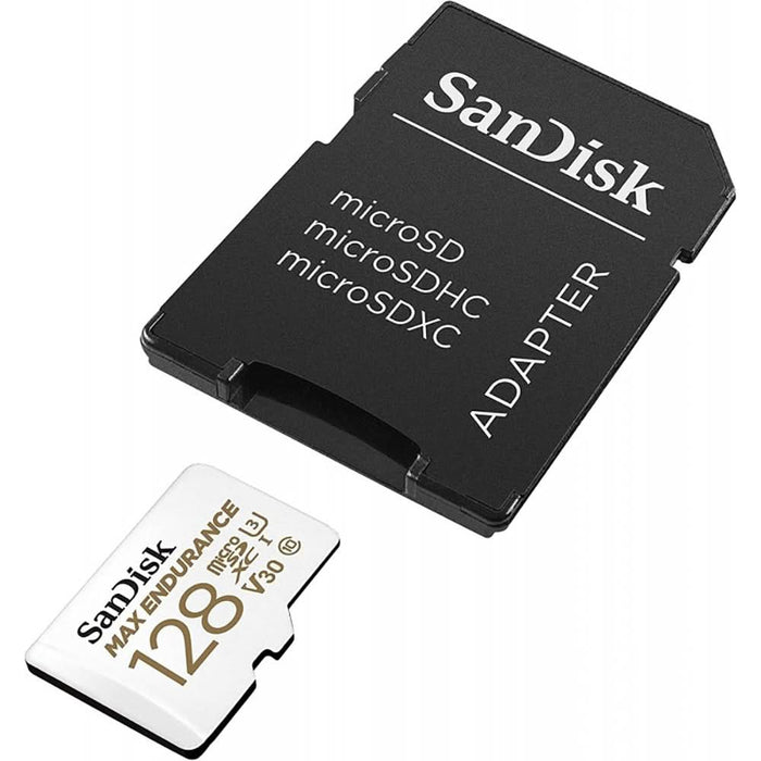 Card de memorie SANDISK Max Endurance, microSDXC, 128GB, 100MB/s, clasa 10/U3/V30, UHS-I, adaptor WALTI