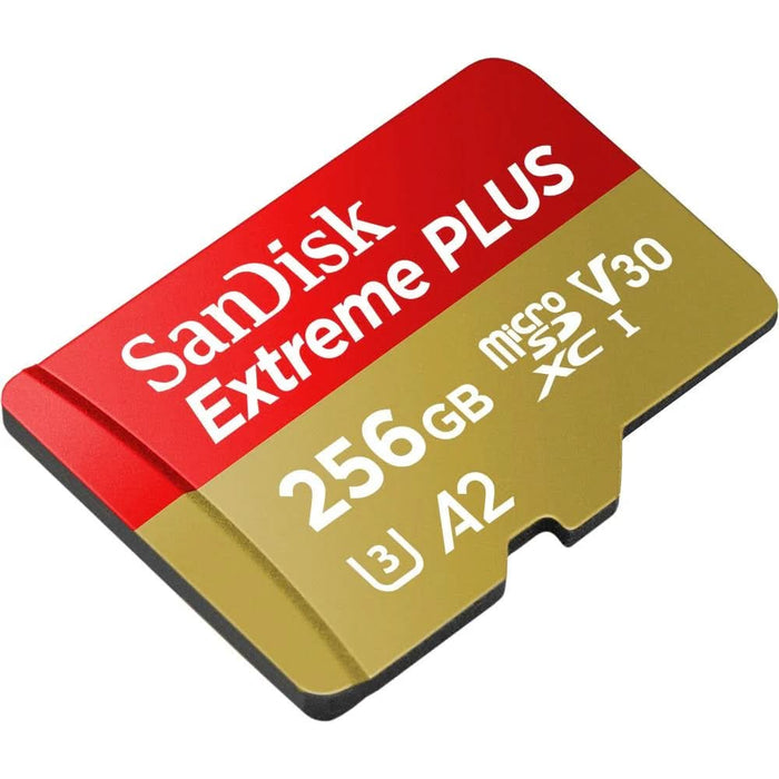 Card de memorie SANDISK Extreme Plus microSDXC UHS-I, 256GB, 200MB/s, C10, U3, V30, A2, adaptor WALTI