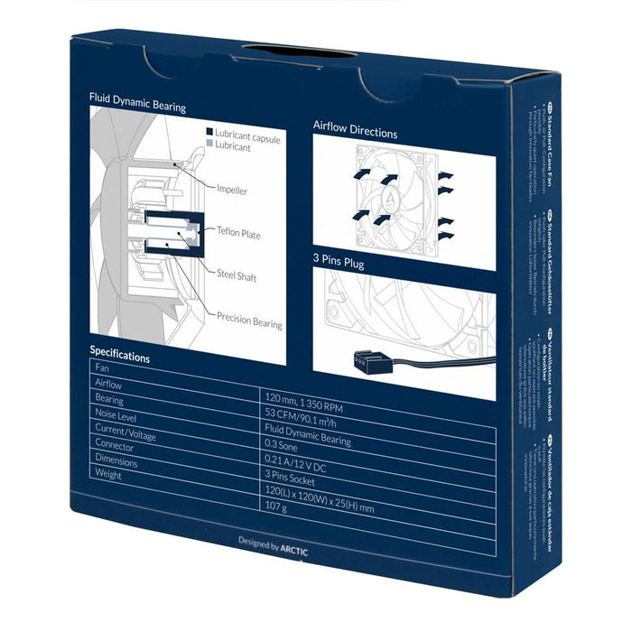 Ventilator ARCTIC F12 Black, 120 mm, ACFAN00201A WALTI