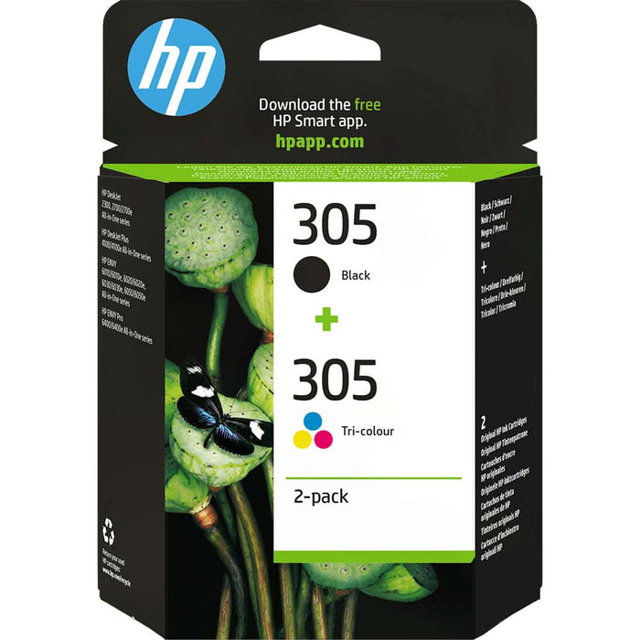 Pachet cu 2 cartuse originale HP 305 6ZD17AE, negru/tricolor WALTI