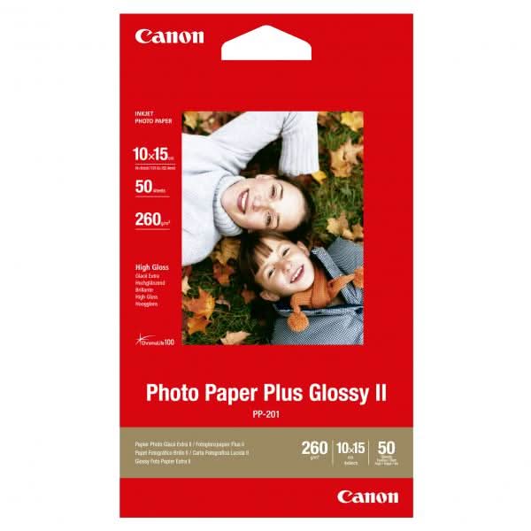 Hartie foto originala CANON Glossy II PP201S, 10 x 15cm, 50 coli WALTI