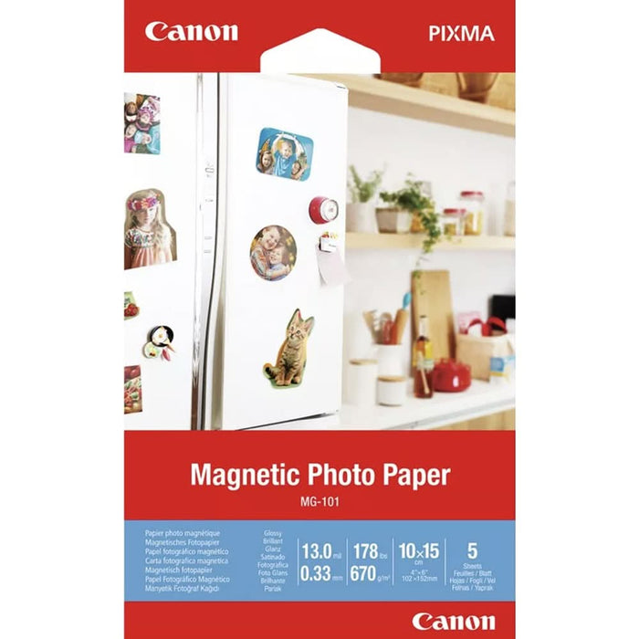 Hartie foto magnetica CANON MG-101, 10 x 15cm, 5 coli WALTI