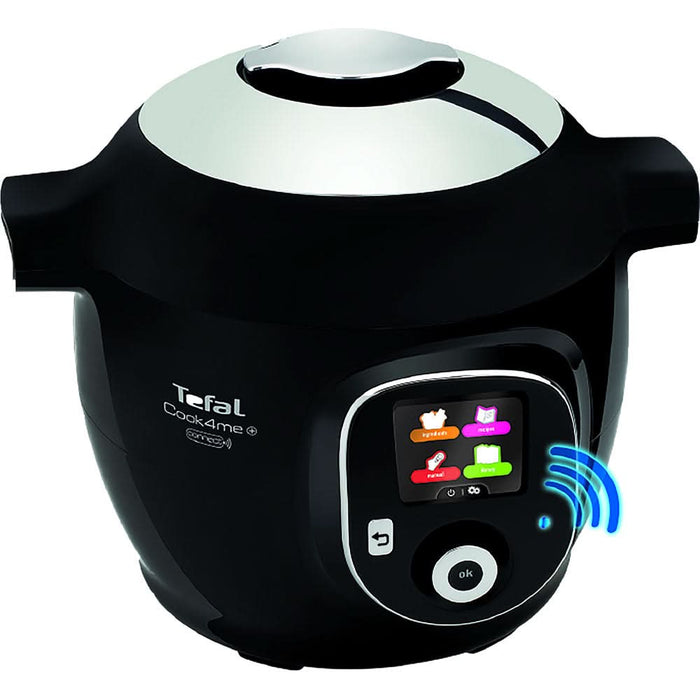 Multicooker TEFAL Cook4Me+ Connect CY855830, 6l, 1600W, 6 programe, negru-argintiu WALTI