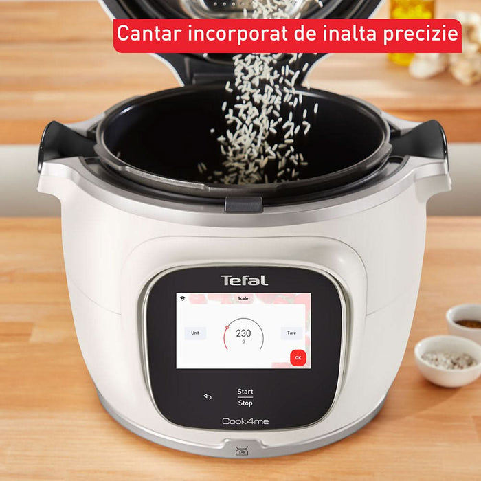 Multicooker TEFAL Cook4me Touch Pro CY9441F2, 6l, 1600W, 13 programe, alb WALTI