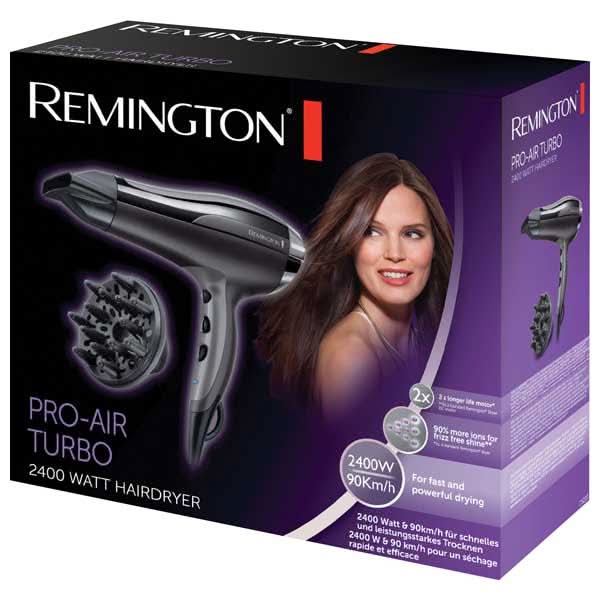 Uscator de par REMINGTON Pro-Air Turbo D5220, 2400W, 2 viteze, 3 trepte temperatura, negru WALTI