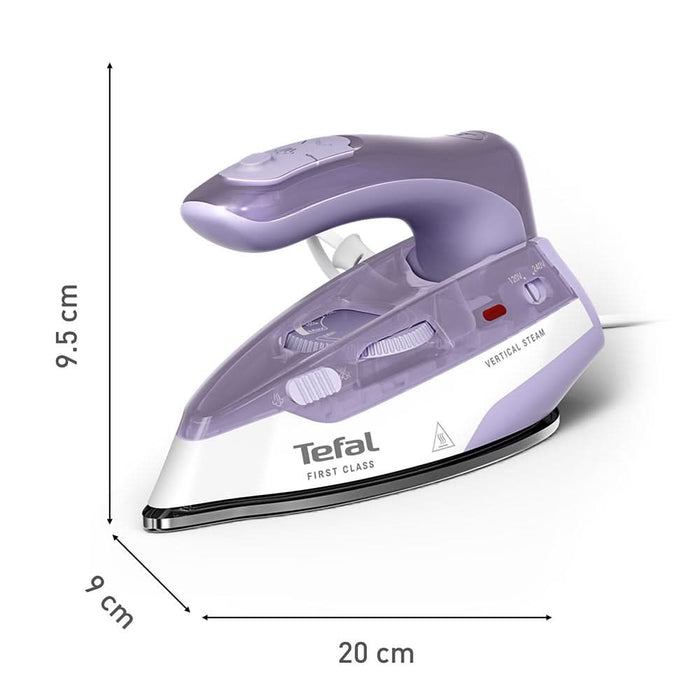 Fier de calcat TEFAL First Class DB1612E0, 1000W, 45g/min, talpa Microsteam 200, alb-violet WALTI