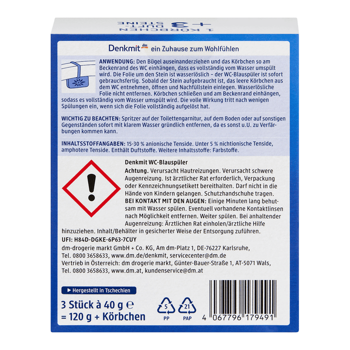 Denkmit Odorizant WC 1 suport 3 rezerve, 1 buc - WALTI WALTI