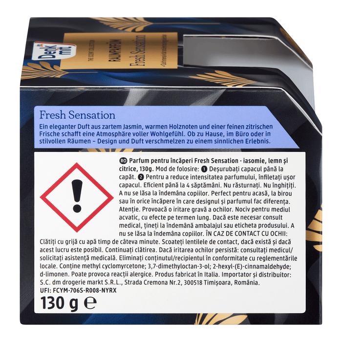 Denkmit Parfum pentru încăperi Fresh Sensation, 130 g - WALTI WALTI