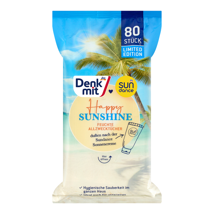 Denkmit Șervețele umede universale, Happy Sunshine, 80 buc WALTI