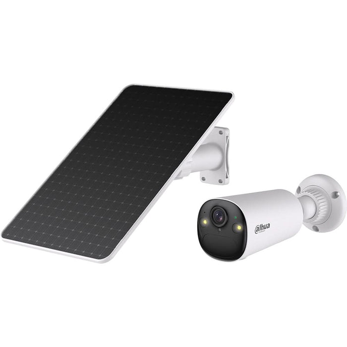 Kit camera IP Wireless exterior DAHUA DH-BF8CP-XL/M0508, 8MP, 2160p, IP66, IR, Detectie AI, baterie solara, alb WALTI