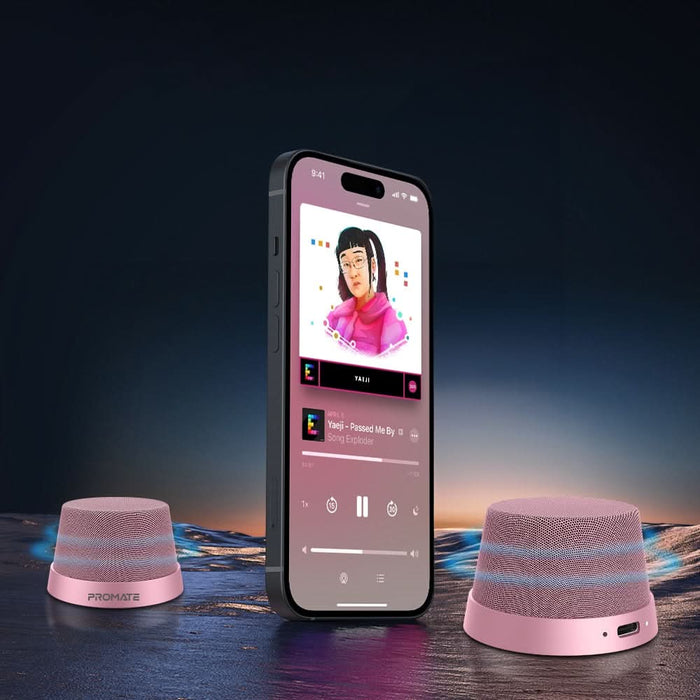 Boxa portabila PROMATE Punch, 3W, Bluetooth, Pink WALTI