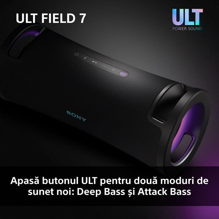 Boxa portabila SONY ULT FIELD 7 SRS-ULT70B, Bluetooth, IP67, Black WALTI