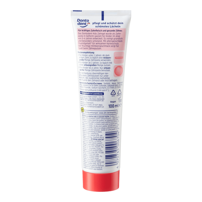 Dontodent Gel de dinți pentru copii, formulă delicată, 100 ml - WALTI WALTI