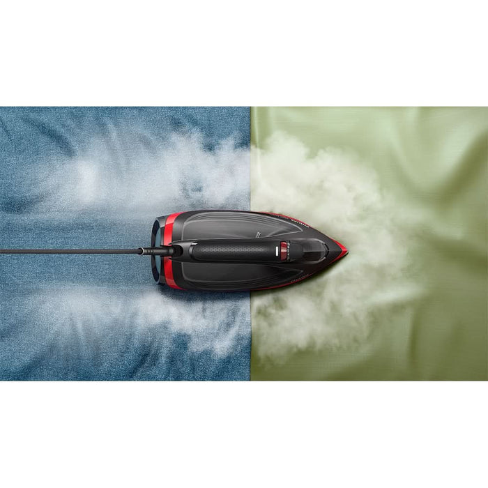 Fier de calcat PHILIPS Seria 6000 DST6130/40, 2800W, 220g/min, 220ml, talpa SteamGlide Plus, negru-rosu WALTI