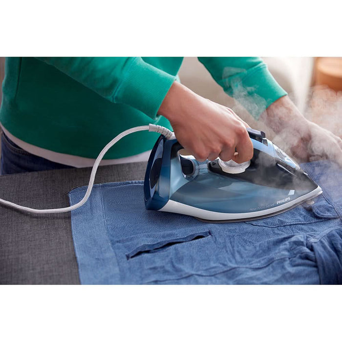 Fier de calcat PHILIPS Seria 7000 DST7020/20, 2800W, 250g/min, 300ml, talpa SteamGlide Plus, albastru WALTI