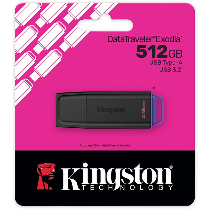 Memorie USB KINGSTON DataTraveler Exodia DTXG2/512GB, 512GB, USB 3.2, negru WALTI