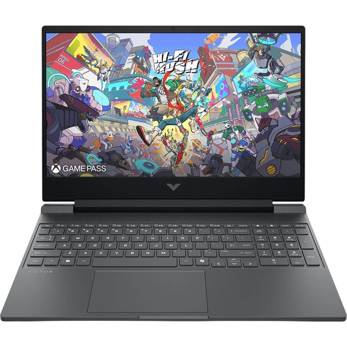 Laptop Gaming HP Victus 15-fa2153nn, Intel Core 7-14650HX pana la 5.2 GHz, 15.6" Full HD, 12GB, SSD 512GB, NVIDIA GeForce RTX 4050 6GB, Free DOS, argintiu inchis WALTI