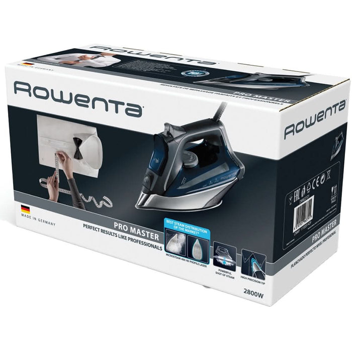 Fier de calcat ROWENTA Pro Master DW8221D1, 2800W, 200g/min, 310ml, talpa Microsteam 400 Laser, albastru inchis-argintiu WALTI