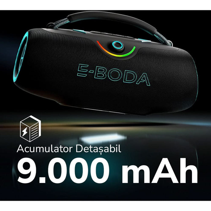 Boxa portabila E-BODA The Vibe 500 Arena, Bluetooth, 350W, IPX6, negru WALTI