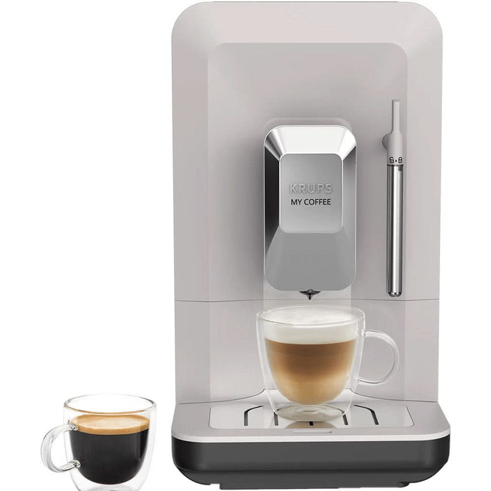 Espressor automat KRUPS My Coffee+ EA201BE0, 1.5l, 1700W, 15 bar, gri deschis WALTI