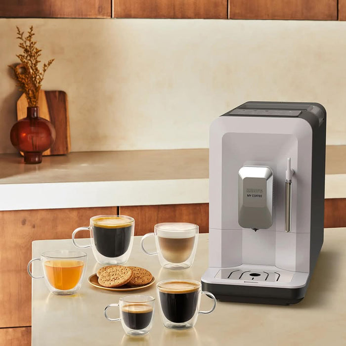 Espressor automat KRUPS My Coffee+ EA201BE0, 1.5l, 1700W, 15 bar, gri deschis WALTI